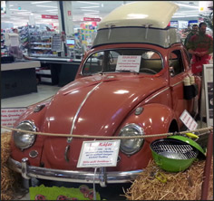 Even the local supermarket joined in! '56 oval in the fruit & veg isle!  Wicked!